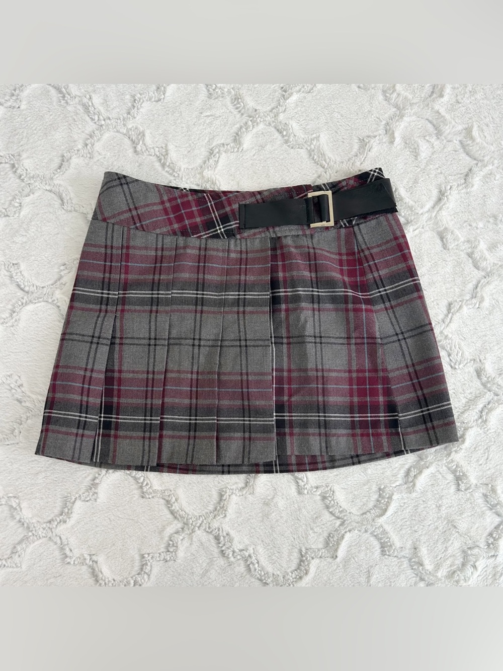 Vintage Y2K Plaid Pleated Low Rise Mini Skirt Size 1 Academia Schoolgirl